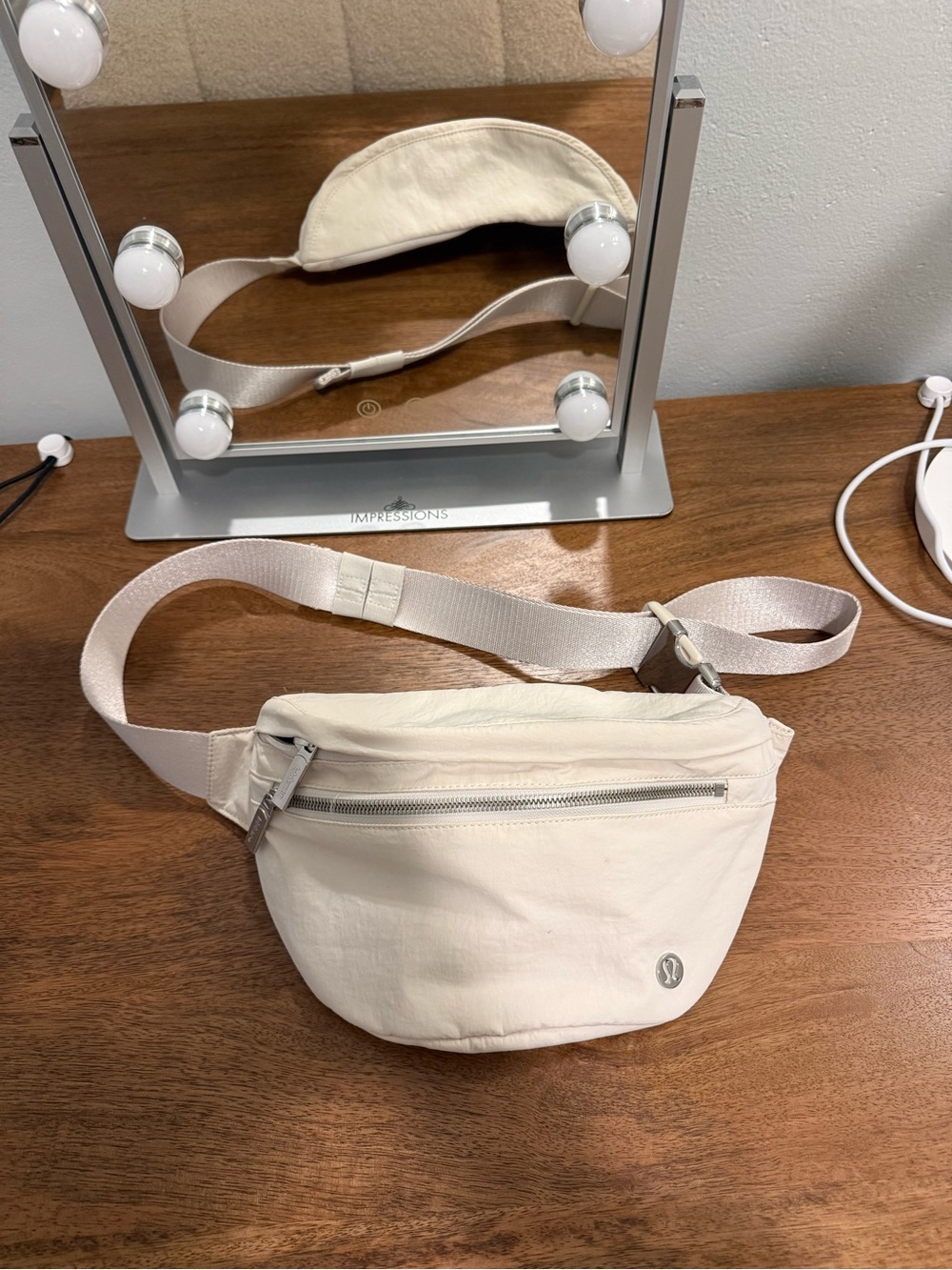 Lululemon Cream Waist Bag